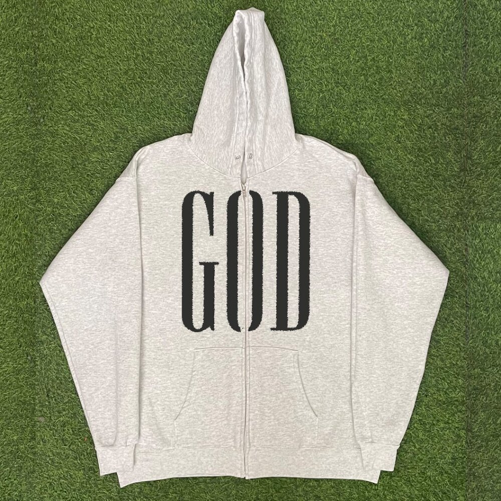 God Zip Up Hoodie
